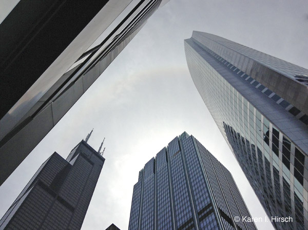 Chicago highrises including Willis Tower